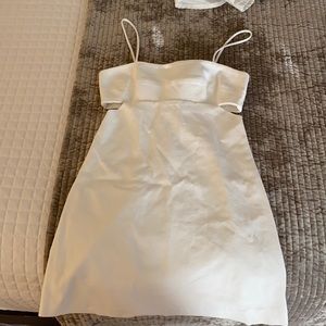 Zara white mini dress with cutouts